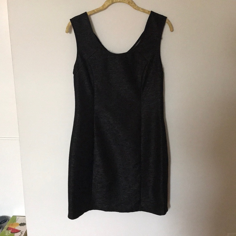 Black Dress with Gold Criss-Cross on Back